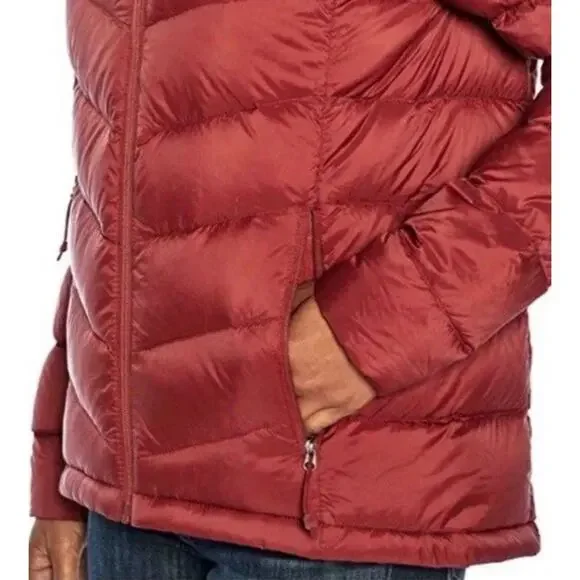 Eddie Bauer Womens Packable Puffer Jacket Hooded Down Filled EB650 Sz M Rust Red - Picture 4 of 10